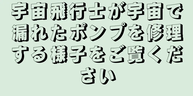 宇宙飛行士が宇宙で漏れたポンプを修理する様子をご覧ください