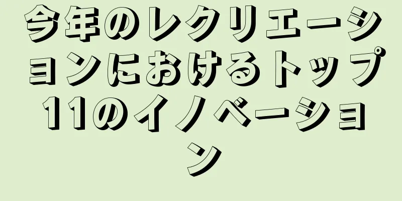 今年のレクリエーションにおけるトップ11のイノベーション