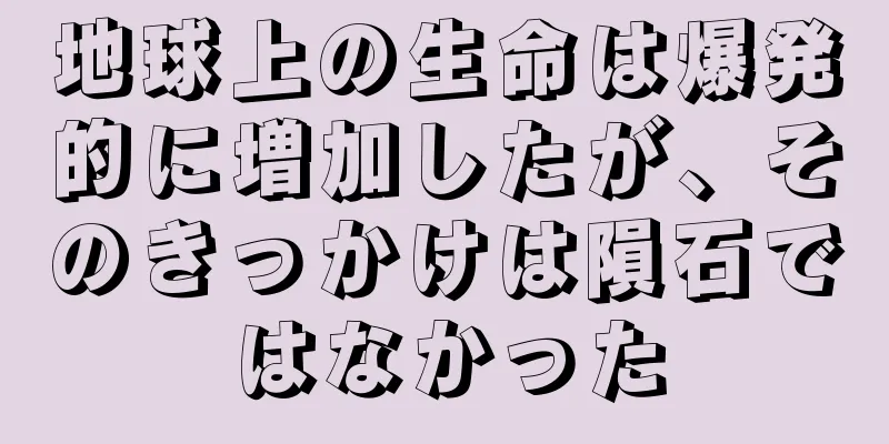 地球上の生命は爆発的に増加したが、そのきっかけは隕石ではなかった