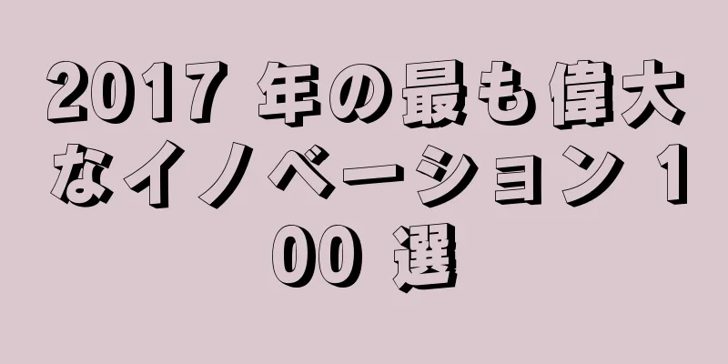 2017 年の最も偉大なイノベーション 100 選