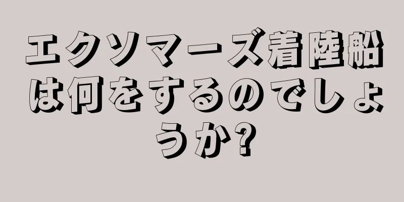 エクソマーズ着陸船は何をするのでしょうか?