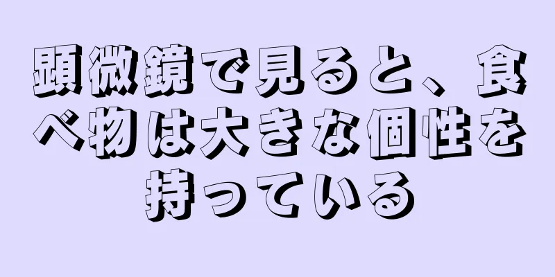 顕微鏡で見ると、食べ物は大きな個性を持っている