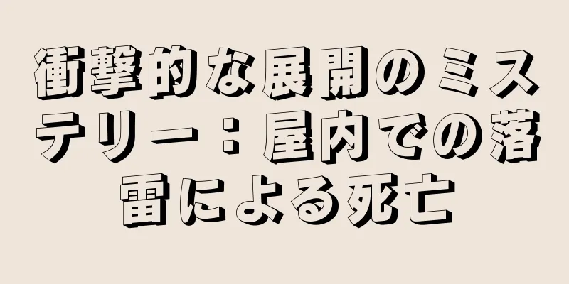 衝撃的な展開のミステリー：屋内での落雷による死亡