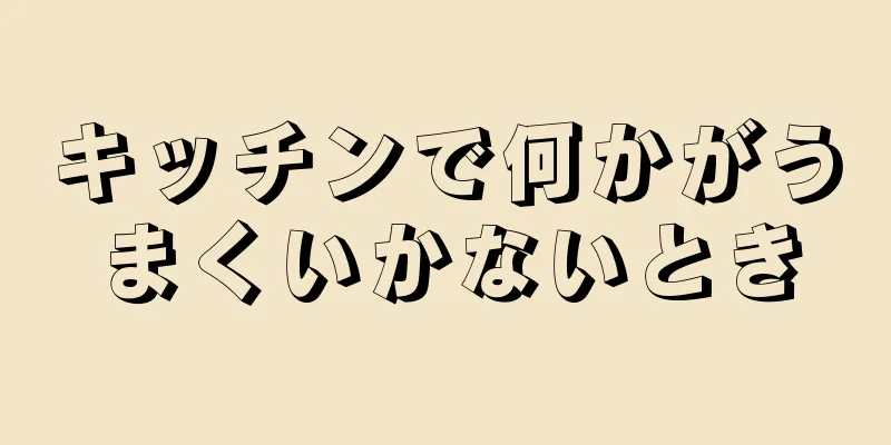 キッチンで何かがうまくいかないとき