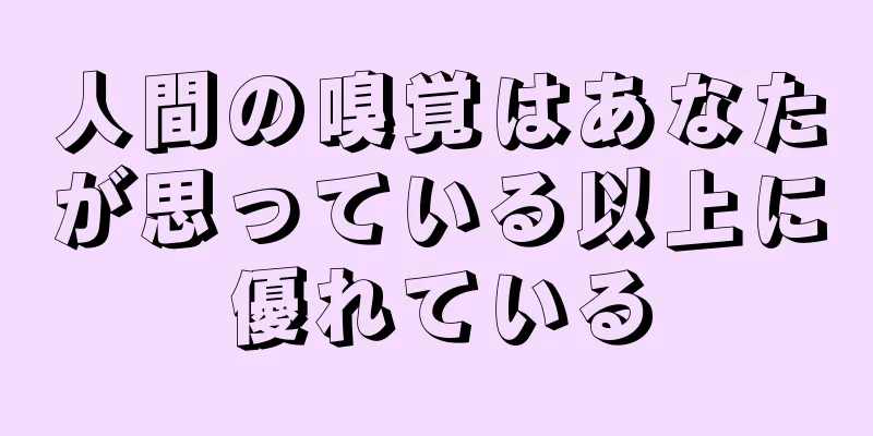 人間の嗅覚はあなたが思っている以上に優れている