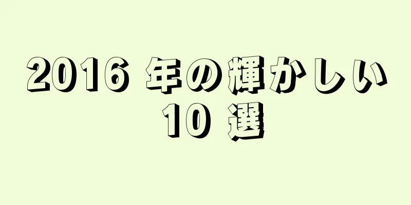 2016 年の輝かしい 10 選