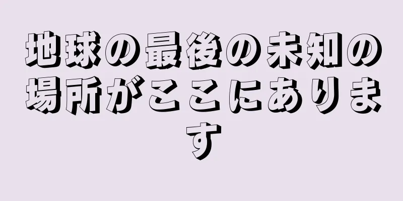 地球の最後の未知の場所がここにあります