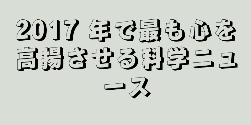 2017 年で最も心を高揚させる科学ニュース