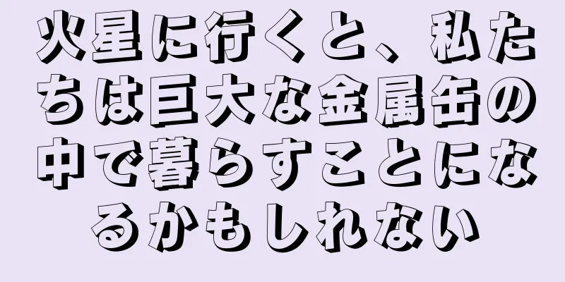 火星に行くと、私たちは巨大な金属缶の中で暮らすことになるかもしれない