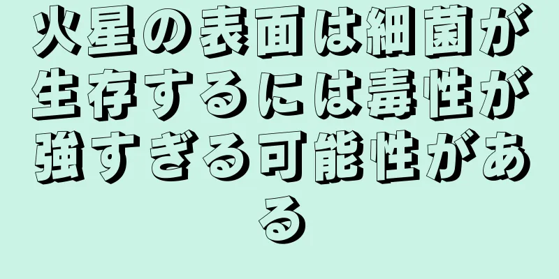 火星の表面は細菌が生存するには毒性が強すぎる可能性がある