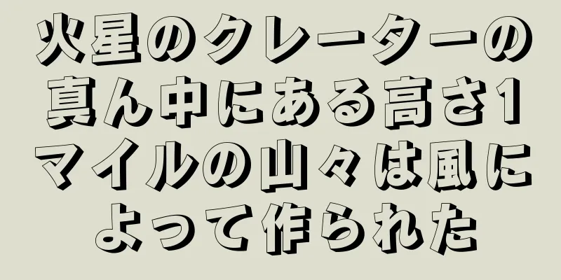 火星のクレーターの真ん中にある高さ1マイルの山々は風によって作られた
