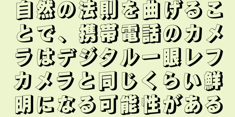 自然の法則を曲げることで、携帯電話のカメラはデジタル一眼レフカメラと同じくらい鮮明になる可能性がある