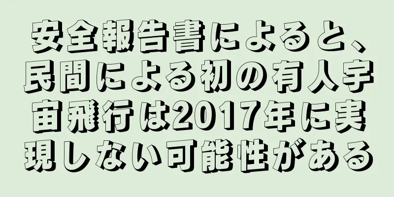 安全報告書によると、民間による初の有人宇宙飛行は2017年に実現しない可能性がある