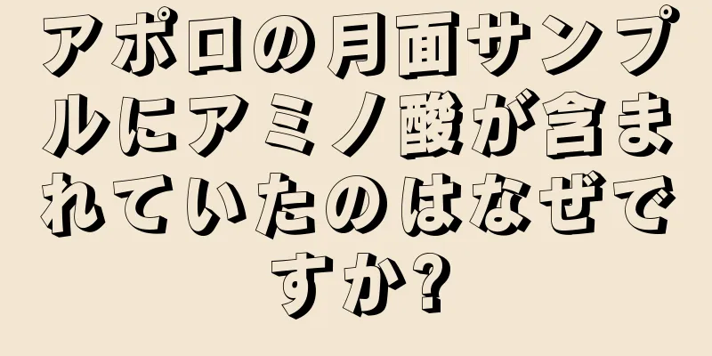 アポロの月面サンプルにアミノ酸が含まれていたのはなぜですか?
