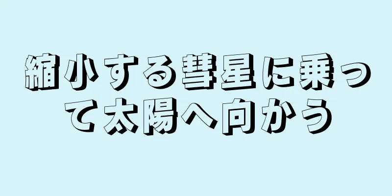 縮小する彗星に乗って太陽へ向かう