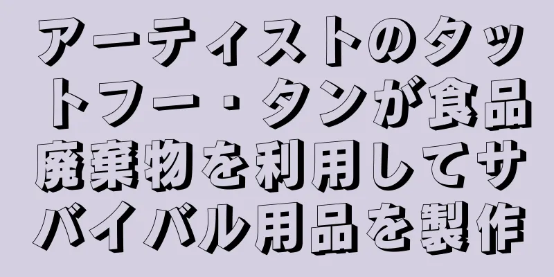 アーティストのタットフー・タンが食品廃棄物を利用してサバイバル用品を製作
