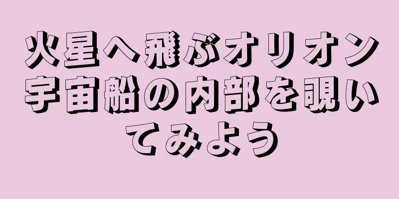 火星へ飛ぶオリオン宇宙船の内部を覗いてみよう