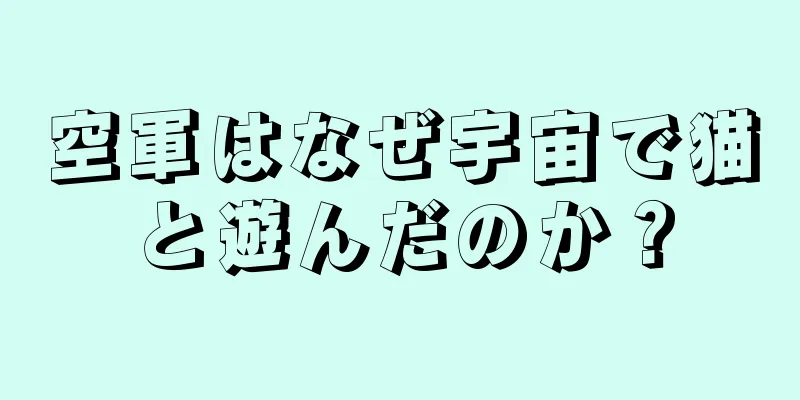 空軍はなぜ宇宙で猫と遊んだのか？