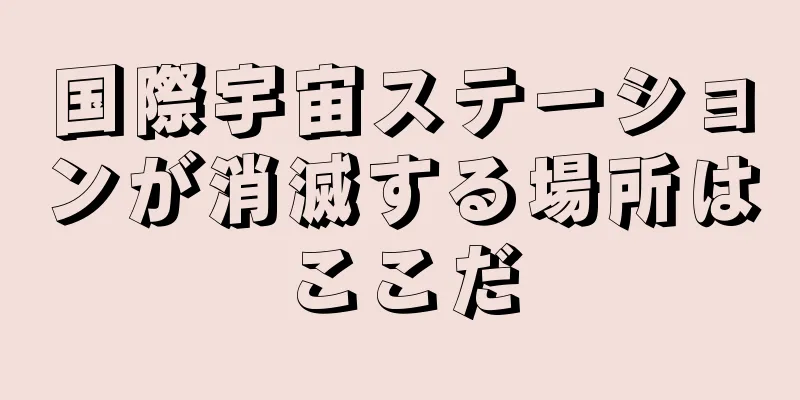 国際宇宙ステーションが消滅する場所はここだ