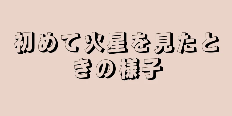 初めて火星を見たときの様子