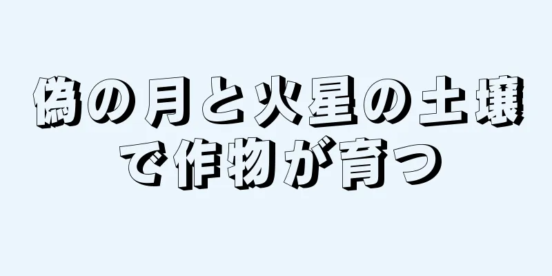 偽の月と火星の土壌で作物が育つ