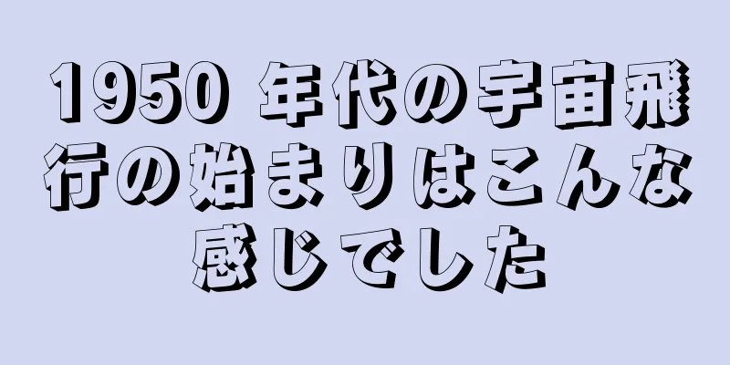 1950 年代の宇宙飛行の始まりはこんな感じでした