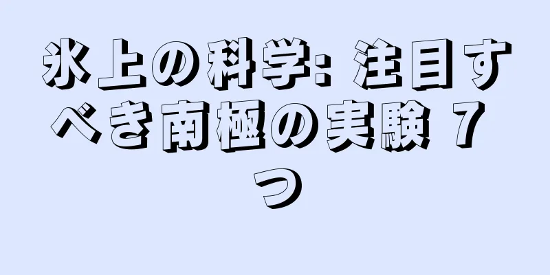 氷上の科学: 注目すべき南極の実験 7 つ