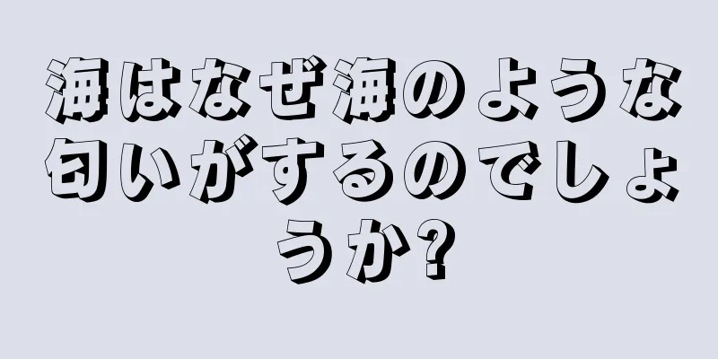 海はなぜ海のような匂いがするのでしょうか?