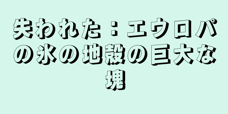失われた：エウロパの氷の地殻の巨大な塊