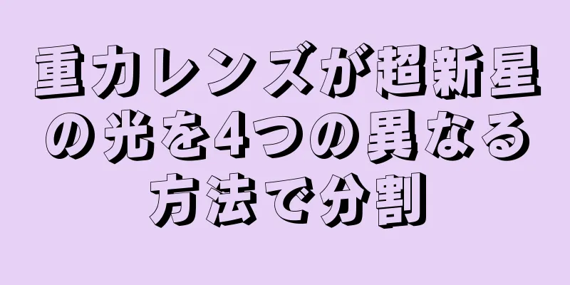 重力レンズが超新星の光を4つの異なる方法で分割