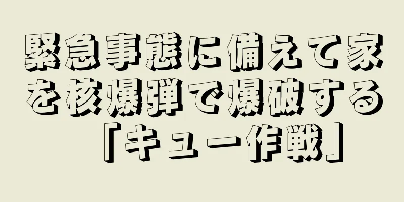 緊急事態に備えて家を核爆弾で爆破する「キュー作戦」