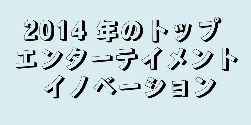2014 年のトップ エンターテイメント イノベーション