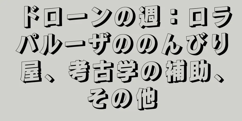 ドローンの週：ロラパルーザののんびり屋、考古学の補助、その他