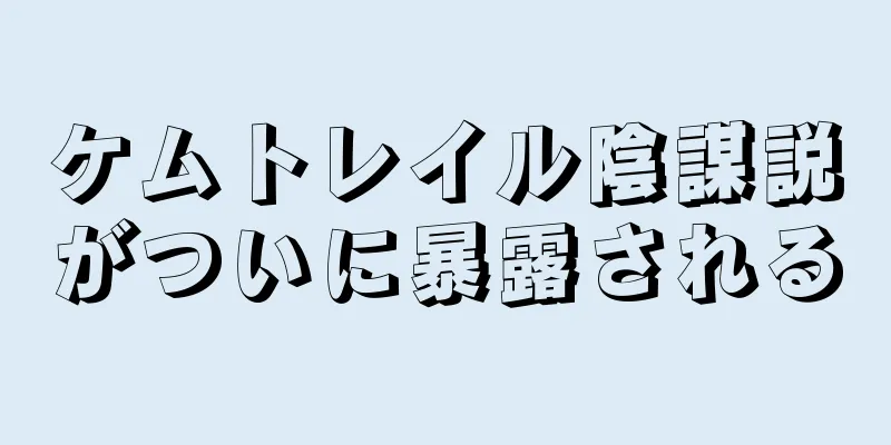 ケムトレイル陰謀説がついに暴露される