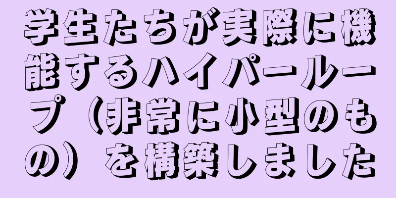 学生たちが実際に機能するハイパーループ（非常に小型のもの）を構築しました