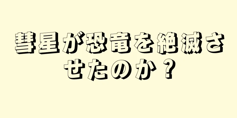 彗星が恐竜を絶滅させたのか？