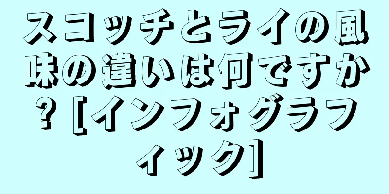 スコッチとライの風味の違いは何ですか? [インフォグラフィック]