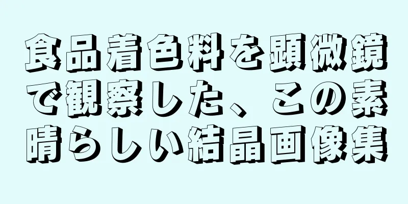 食品着色料を顕微鏡で観察した、この素晴らしい結晶画像集