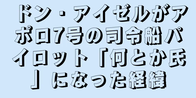 ドン・アイゼルがアポロ7号の司令船パイロット「何とか氏」になった経緯