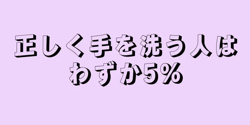 正しく手を洗う人はわずか5%