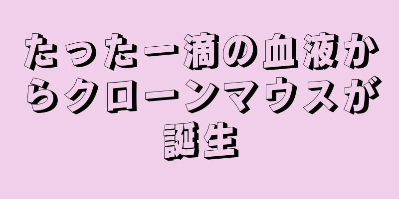 たった一滴の血液からクローンマウスが誕生