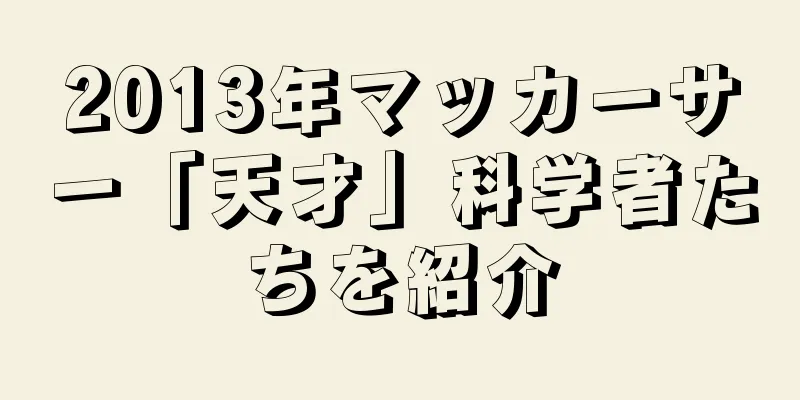 2013年マッカーサー「天才」科学者たちを紹介