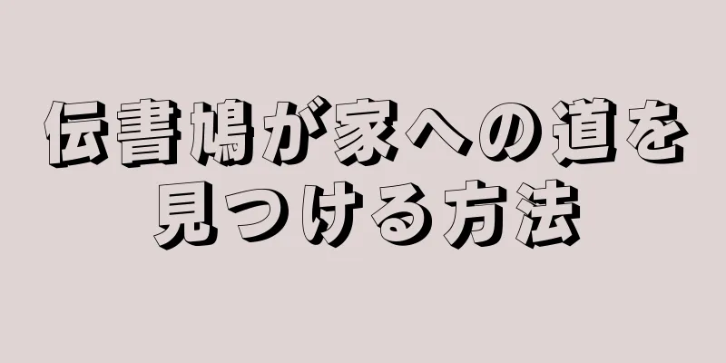 伝書鳩が家への道を見つける方法