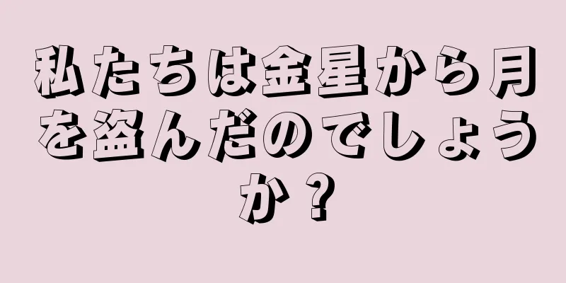 私たちは金星から月を盗んだのでしょうか？