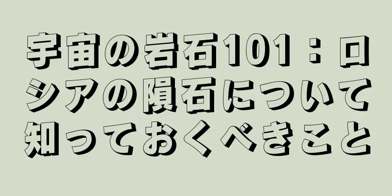 宇宙の岩石101：ロシアの隕石について知っておくべきこと