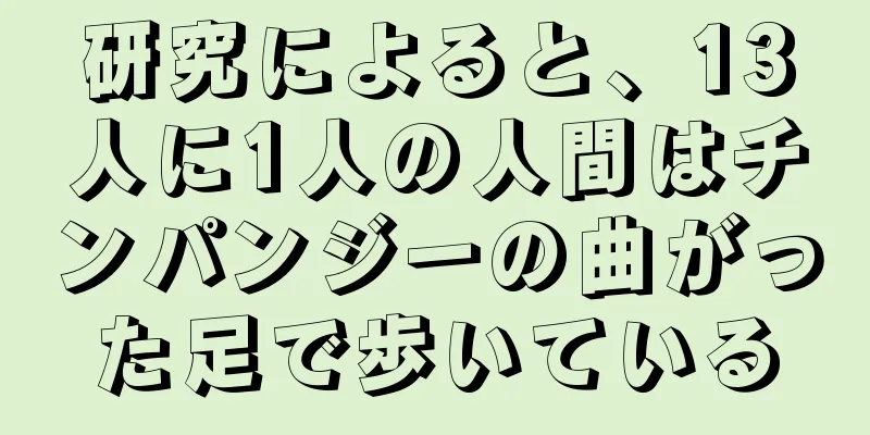 研究によると、13人に1人の人間はチンパンジーの曲がった足で歩いている