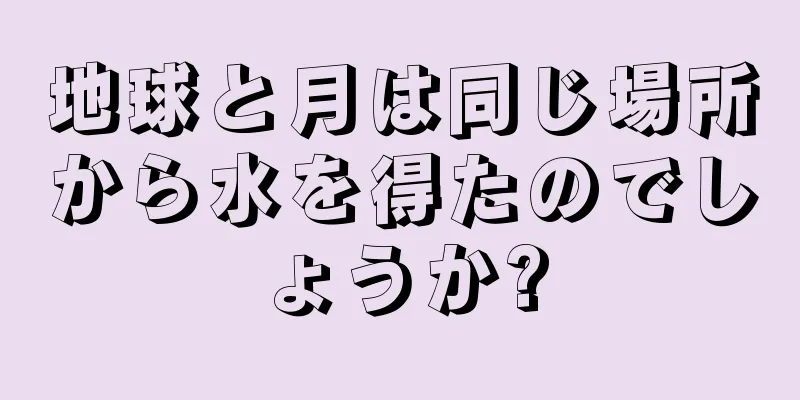 地球と月は同じ場所から水を得たのでしょうか?