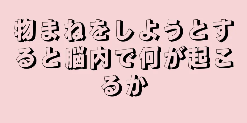 物まねをしようとすると脳内で何が起こるか