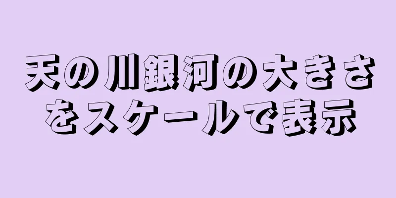 天の川銀河の大きさをスケールで表示