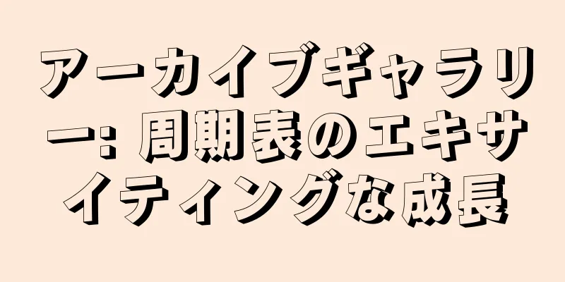 アーカイブギャラリー: 周期表のエキサイティングな成長